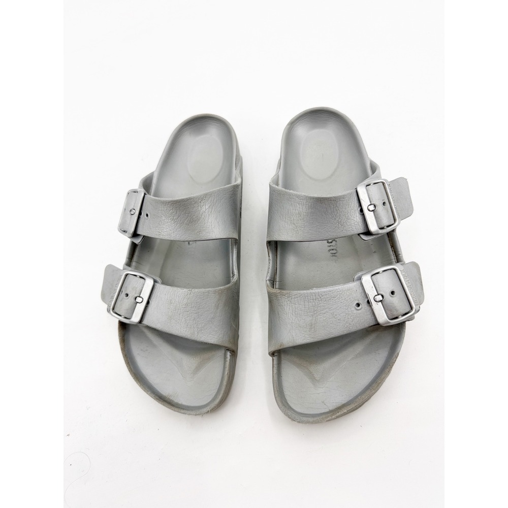 Birkenstock Arizona EVA Silver Metallic Sandals Women 39 Waterproof Slides